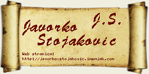 Javorko Stojaković vizit kartica
